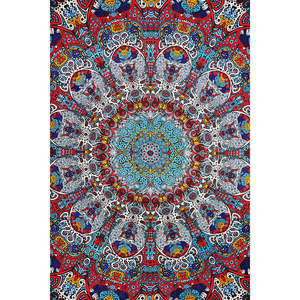 3D Glow-in-the-Dark Psychedelic Sunburst Tapestry by Sunshine Joy